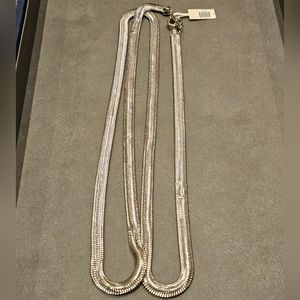 925 sterling silver snake chain. Toggle closure, made in Italy. Approx. 40".